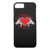 Funny Skeleton Hand Heart Valentijnsdag Case-Mate iPhone Case (Achterkant)