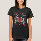 Funny Skeleton Hand Heart Valentines Day Bones Lov T-shirt (Voorkant)