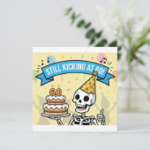 Funny Skeleton Party pour la carte d'anniversaire  (Debout devant)
