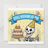 Funny Skeleton Party pour la carte d'anniversaire  (Dos)