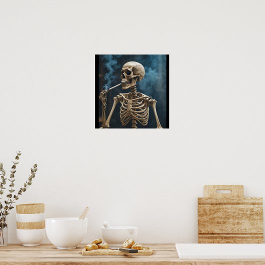 Funny Skeleton poster (Keuken)
