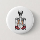 Funny Skeleton Pumpkin Herfst Ronde Button 5,7 Cm (Voorkant)