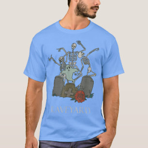 Funny Skeleton Raving Rave Heavy Metal Gothic Rave T-shirt