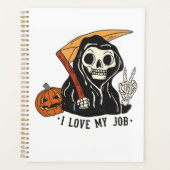Funny Skeleton Spooky Vibes Herfst Planner (Voorkant)