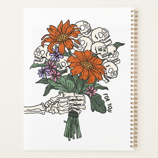 Funny Skeleton Spooky Vibes Herfst Planner (Achterkant)