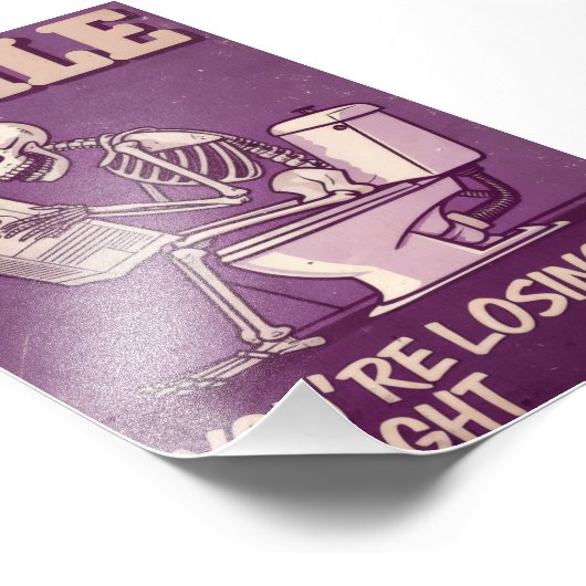 Funny Skeleton Weight Loss Poster (Coin)