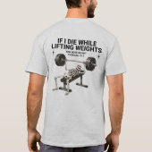 Funny Skeleton Weightlifting Gym Set Humor T-Shirt (Achterkant)