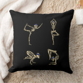 Funny Skeleton Yoga Workout Poses Halloween Kussen (Deken)