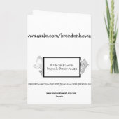 Funny ski carte de Noël, gros chat & Duncan (Dos)