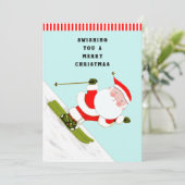 Funny Ski Cartes de fin de année de Noël (Debout devant)