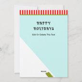 Funny Ski de neige Cartes de Noël (Dos)