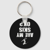 Funny Ski Tee Distressed Skiing Winter Sports Ski  Sleutelhanger (Voorkant)