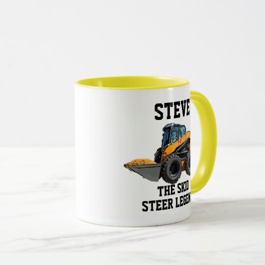 Funny Skid Steer Legend Heavy Equipment Operator Mok (Voorkant rechts)