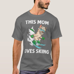 Funny Skiing Art voor mam Mama Ski Freestyle Skier T-shirt