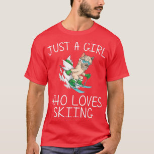 Funny Skiing Art voor meisjes Kind Ski Freestyle S T-shirt
