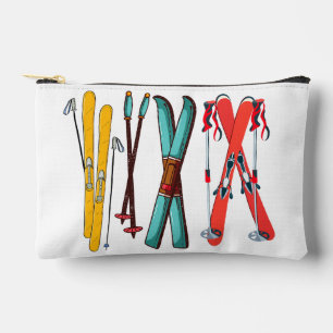 Funny Skiing Colorful Ski Skier Etui