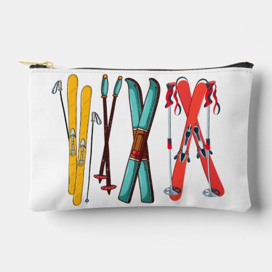 Funny Skiing Colorful Ski Skier Etui (Voorkant)