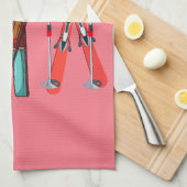 Funny Skiing Colorful Ski Skier Theedoek (Quarter Fold)