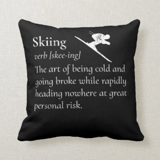 Funny Skiing Definition Print Ski Gift Idee for SK Kussen