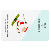 Funny Skiing Holiday-kaarten Magneet (Horizontaal)