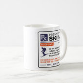 Funny Skiing Mok Voorgeschreven ontwerp (Voorkant rechts)