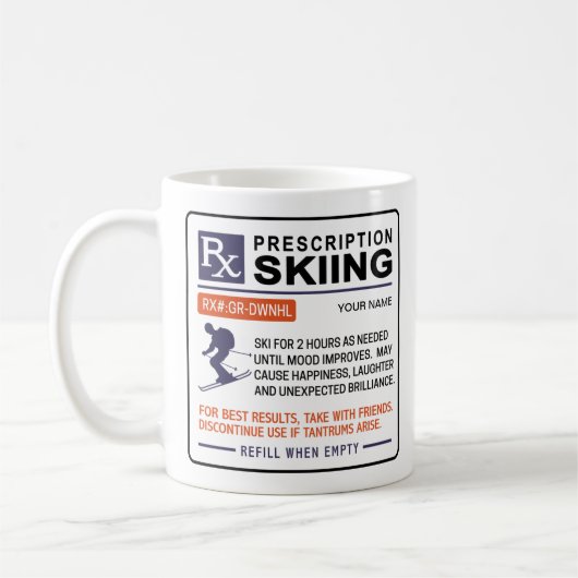 Funny Skiing Mok Voorgeschreven ontwerp (Links)