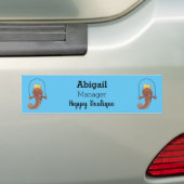 Funny skipping mudskipper fish cartoon bumpersticker (Op auto)