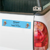 Funny skipping mudskipper fish cartoon bumpersticker (Op Truck)