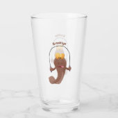 Funny skipping mudskipper fish cartoon glas (Achterkant)