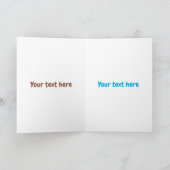 Funny skipping mudskipper fish cartoon kaart (Binnen)