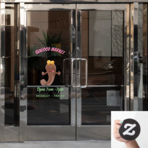 Funny skipping mudskipper fish cartoon raamsticker