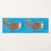 Funny skipping mudskipper fish cartoon yogamat (Voorkant (horizontaal))