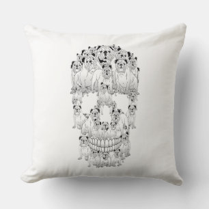 Funny Skull Costume Mannen Women Bulldog Lover Gif Kussen