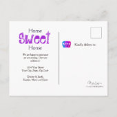 Funny Skull Head New Home Googly Eyes Moving Aankondigingskaart (Achterkant)