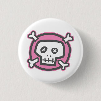 Funny Skull-knop (grijze stijl) Ronde Button 3,2 Cm