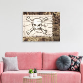 Funny Skull Stamp 2 Canvas Afdruk (Insitu (Woonkamer))