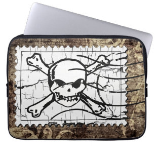 Funny Skull Stamp 2 Laptop Sleeve
