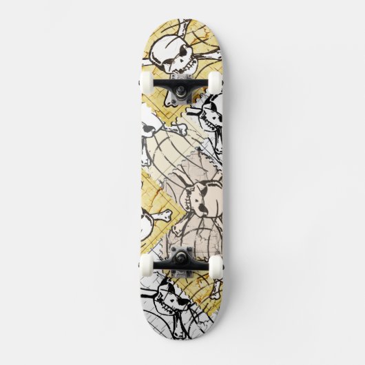 Funny Skull Stamp Skateboard (Voorkant)