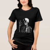 funny skull Tri-Blend shirt (Voorkant)