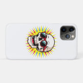 **Funny Skull With Sunglasses – Cartoon Laughing S Case-Mate iPhone Case (Achterkant (horizontaal))