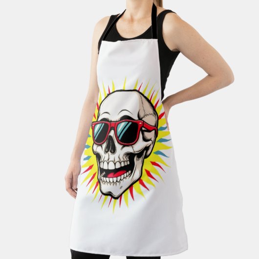 **Funny Skull With Sunglasses – Cartoon Laughing S Schort (Insitu)