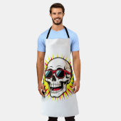 **Funny Skull With Sunglasses – Cartoon Laughing S Schort (Gedragen)