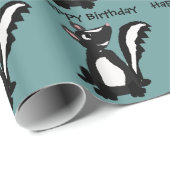 Funny Skunk Primitive Art Cadeaupapier (Rol Hoek)