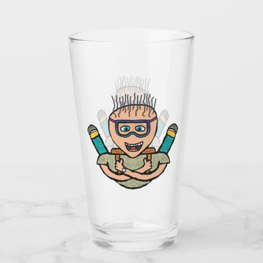 Funny Skydiving Glas (Voorkant)