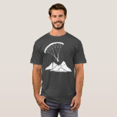 Funny Skydiving Skydiver Silhouette Paragliding T-shirt (Voorkant volledig)