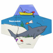 Funny slaapshark and Fishing cartoon Voetbal (Enkel)