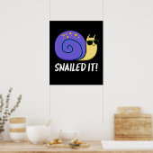 Funny Slak Pun Dark BG Poster (Keuken)