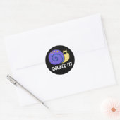 Funny Slak Pun Dark BG Ronde Sticker (Envelop)
