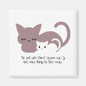 Funny Slapende Kat Pun en Art I Magneet (Voorkant)