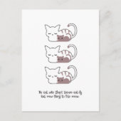 Funny Slapende Kat Pun en Art II Briefkaart (Voorkant)